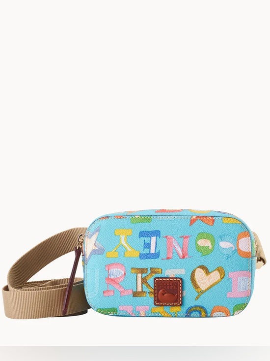 Dooney Bourke Handbags - Dooney & Bourke Doodle II Coated Cotton Belt Bag NEW Caribbean blue